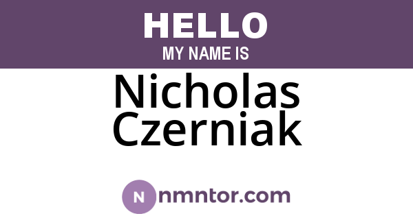 Nicholas Czerniak
