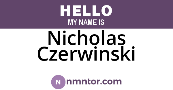 Nicholas Czerwinski