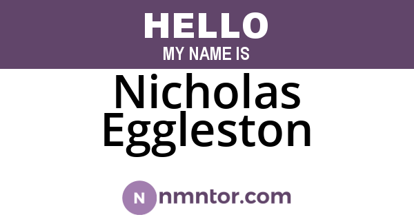 Nicholas Eggleston
