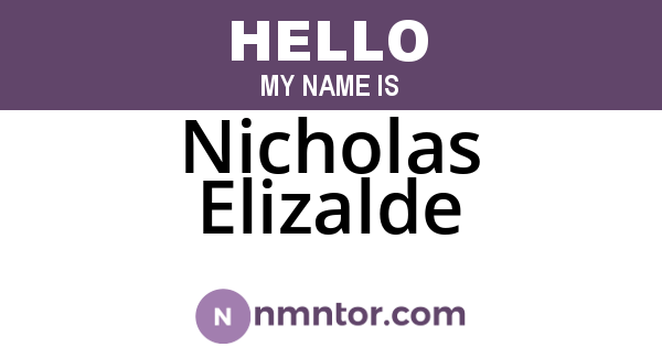Nicholas Elizalde