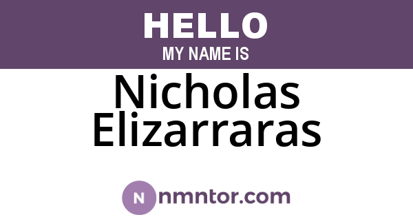 Nicholas Elizarraras