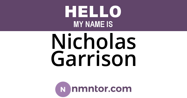 Nicholas Garrison