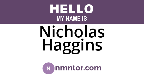 Nicholas Haggins