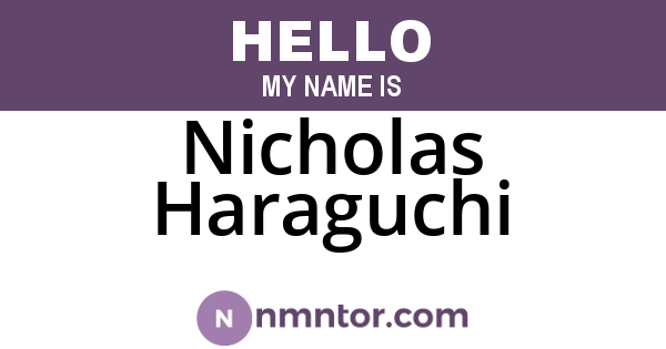 Nicholas Haraguchi