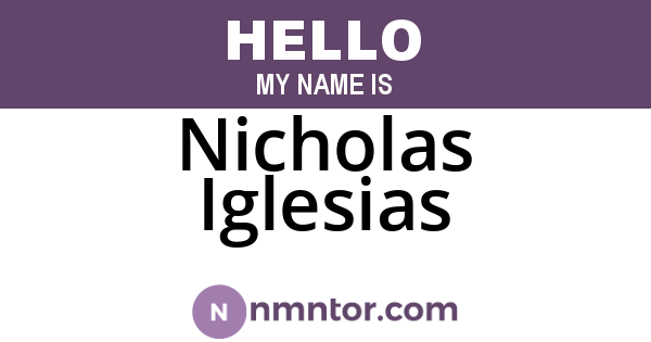 Nicholas Iglesias