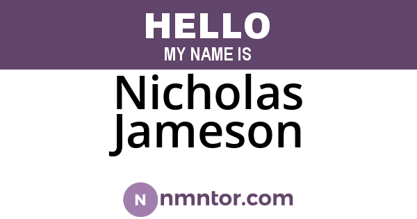 Nicholas Jameson