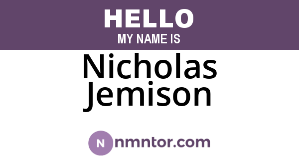 Nicholas Jemison