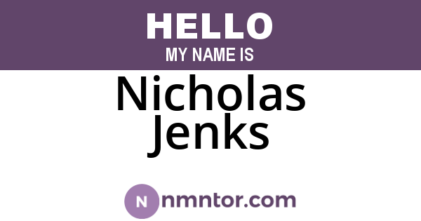Nicholas Jenks