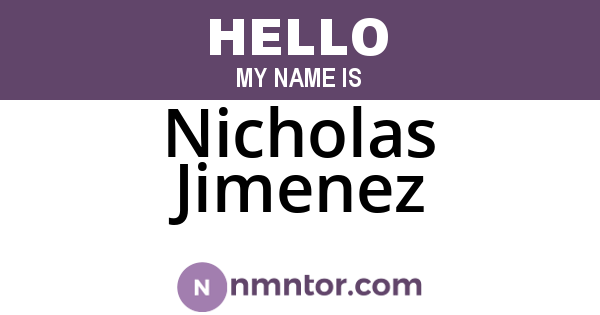 Nicholas Jimenez
