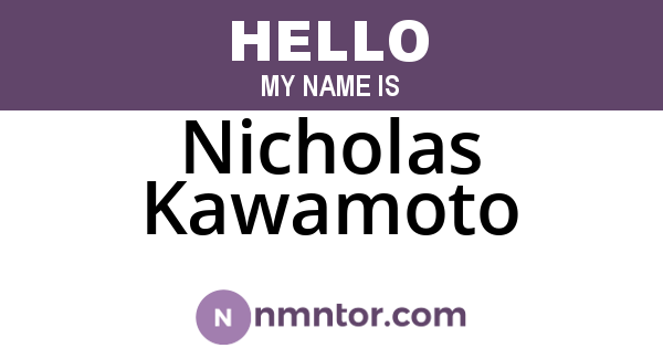 Nicholas Kawamoto