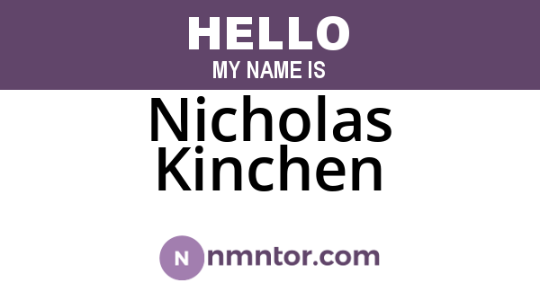Nicholas Kinchen