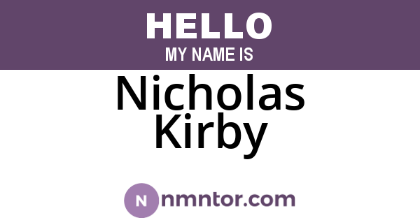 Nicholas Kirby