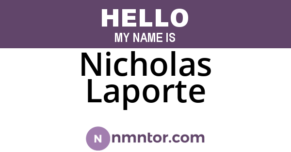 Nicholas Laporte