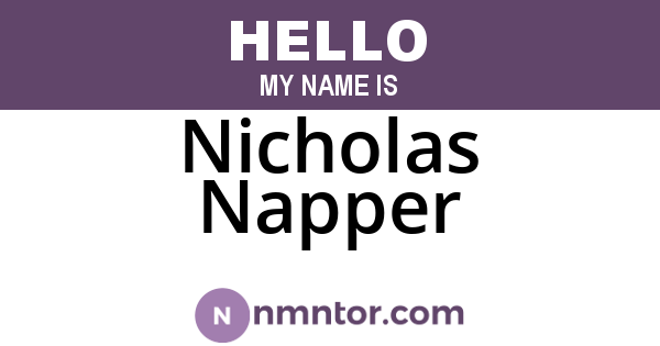 Nicholas Napper