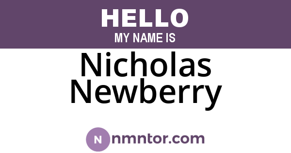 Nicholas Newberry