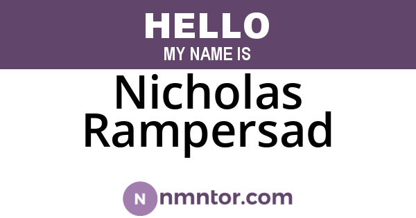 Nicholas Rampersad