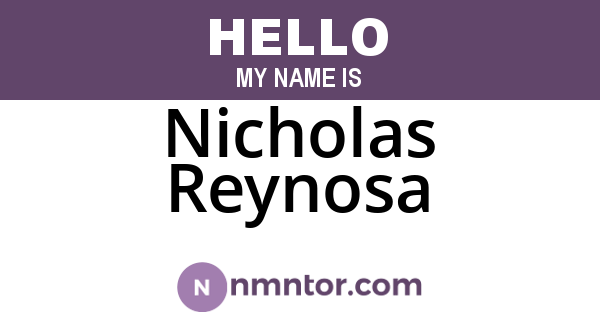 Nicholas Reynosa