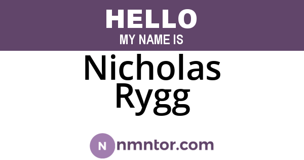 Nicholas Rygg
