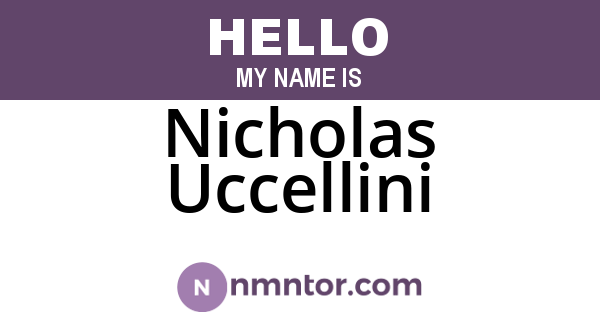 Nicholas Uccellini