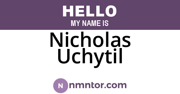 Nicholas Uchytil