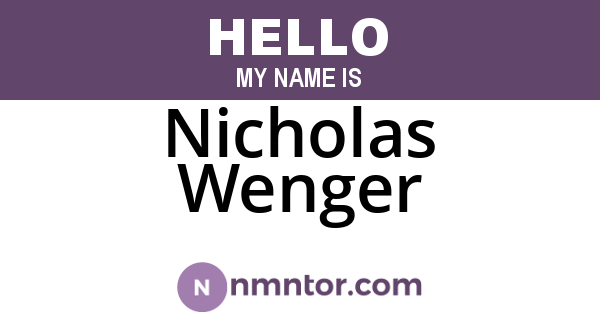 Nicholas Wenger