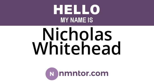 Nicholas Whitehead
