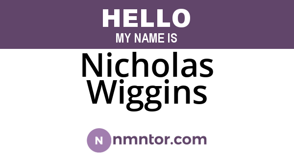 Nicholas Wiggins