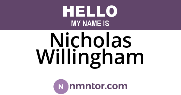 Nicholas Willingham