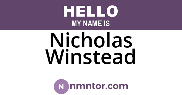 Nicholas Winstead