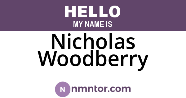 Nicholas Woodberry