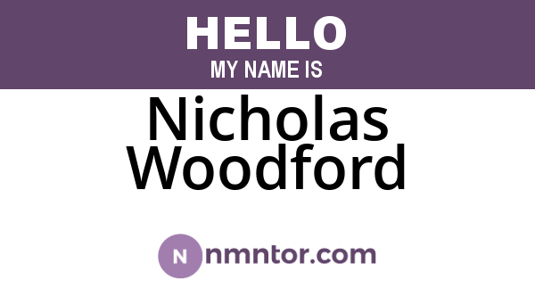 Nicholas Woodford