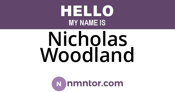 Nicholas Woodland