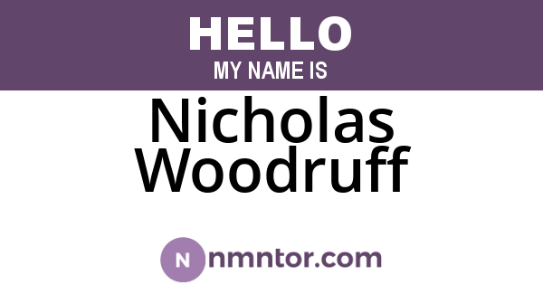 Nicholas Woodruff