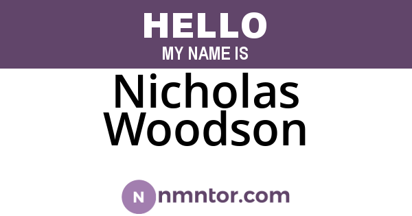 Nicholas Woodson