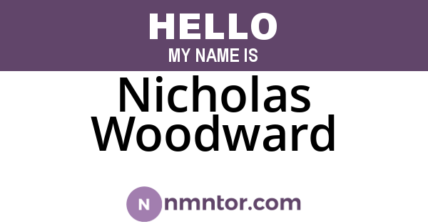 Nicholas Woodward