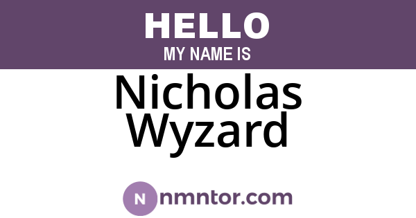 Nicholas Wyzard