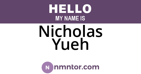 Nicholas Yueh