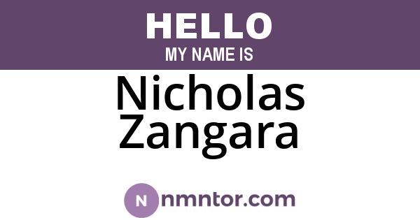 Nicholas Zangara