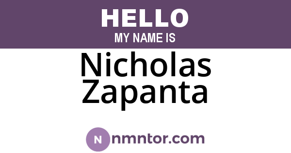 Nicholas Zapanta