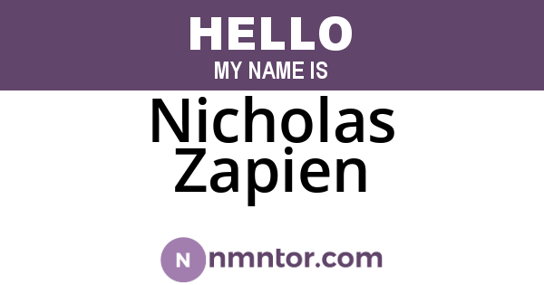 Nicholas Zapien