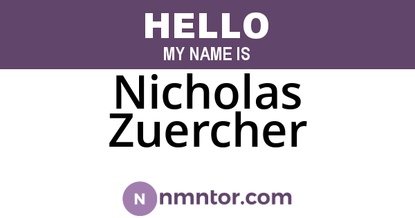 Nicholas Zuercher