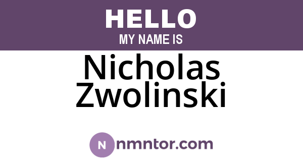 Nicholas Zwolinski