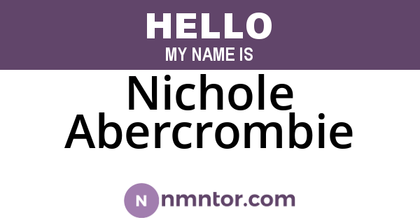 Nichole Abercrombie