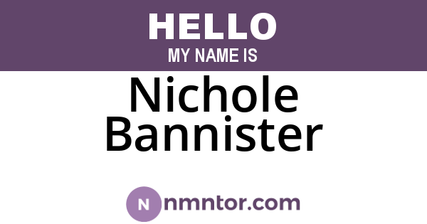 Nichole Bannister
