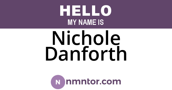 Nichole Danforth