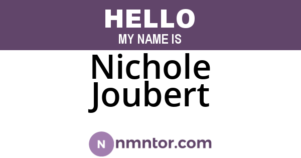 Nichole Joubert