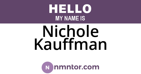 Nichole Kauffman