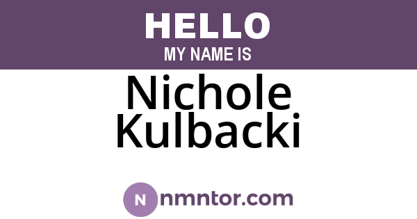 Nichole Kulbacki