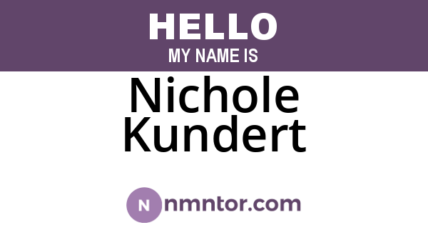 Nichole Kundert