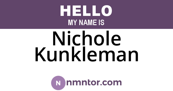 Nichole Kunkleman